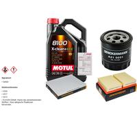 Denckermann Controllo Set 5L Motul 8100 x-Pulire 0W-30 per Per VW Lupo