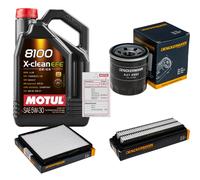 Denckermann Controllo Set 5L Motul 8100 x-Pulire Efe 5W-30 per Hyundai i10 1.0
