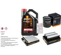 Denckermann Controllo Set 5L Motul 8100 x-Pulire Efe 5W-30 per Mazda 3 1.5 D