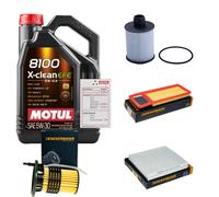 DENCKERMANN Controllo set 5L MOTUL 8100 X-PULIRE EFE 5W-30 per Opel Combo
