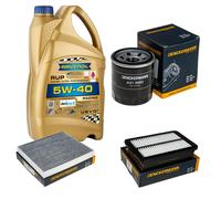 DENCKERMANN Controllo Set 5L RAVENOL 5W-40 Kit Olio per Hyundai Kona 1.0 T-GDi