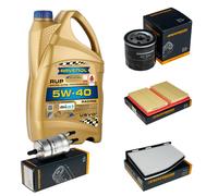 DENCKERMANN Controllo Set 5L RAVENOL 5W-40 per VW Caddy IV Combi 1.0 TSI