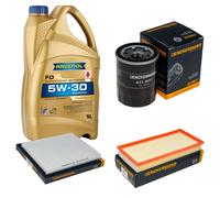 DENCKERMANN Controllo Set 5L RAVENOL FO 5W-30 per Fiat Stilo 1.4 16V