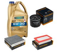 DENCKERMANN Controllo Set 5L RAVENOL SMP 5W-30 Kit Olio per Nissan Micra V 1.0
