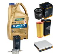 DENCKERMANN Controllo Set 5L RAVENOL SMP 5W-30 per Audi A2 1.4 1.6 FSI