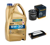 DENCKERMANN Controllo Set 5L RAVENOL SMP 5W-30 per Chevrolet Spark 1.0 1.2