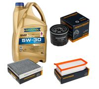 DENCKERMANN Controllo Set 5L RAVENOL SMP 5W-30 per Dacia Logan MCV II Kit Olio
