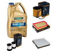 DENCKERMANN Controllo Set 5L RAVENOL SMP 5W-30 per Jeep Cherokee 2.0 CRD 4x4