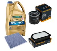 DENCKERMANN Controllo Set 5L RAVENOL SSL 0W-40 per KIA Rio III 1.4 CVVT 1.6