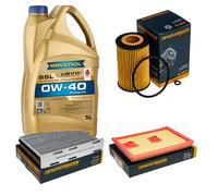 DENCKERMANN Controllo Set 5L RAVENOL SSL 0W-40 per VW Caddy IV Kasten 1.2 TSI