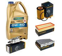 DENCKERMANN Controllo Set 5L RAVENOL SSL 0W-40 per VW Caddy IV Kasten 1.2 TSI