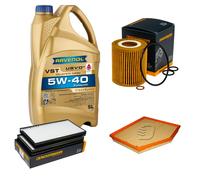 DENCKERMANN Controllo Set 5L RAVENOL Turbo VST 5W-40 per BMW 5er E60 520i E61