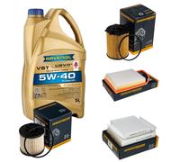 DENCKERMANN Controllo Set 5L RAVENOL Turbo VST 5W-40 per Peugeot 208