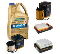 DENCKERMANN Controllo Set 5L RAVENOL Turbo VST 5W-40 per Peugeot 208
