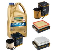 DENCKERMANN Controllo Set 5L RAVENOL Turbo VST 5W-40 per Peugeot 208