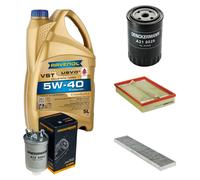 DENCKERMANN Controllo Set 5L RAVENOL Turbo VST 5W-40 per VW Sharan 1.9 TDI
