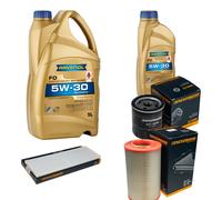 DENCKERMANN Controllo Set 6 L RAVENOL FO 5W-30 per Fiat Ducato Bus 2.0