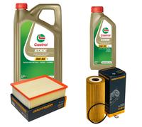 DENCKERMANN Controllo Set 6L CASTROL EDGE 5W-30 C3 Per Audi A4 Avant 1.9 TDI