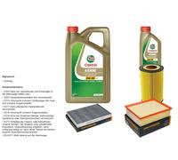 Denckermann Controllo Set 6L castrol edge 5W-30 C3 per Audi A4 Avant .2.5