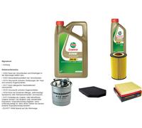 DENCKERMANN Controllo Set 6L CASTROL EDGE 5W-30 C3 Per Audi A8 2.5 TDI