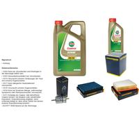 Denckermann Controllo Set 6L castrol edge 5W-30 C3 per Auto Renault Grand