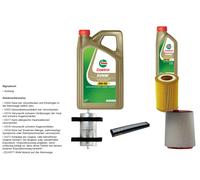 DENCKERMANN Controllo Set 6L CASTROL EDGE 5W-30 C3 Per BMW 3er Touring 318d