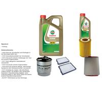 DENCKERMANN Controllo Set 6L CASTROL EDGE 5W-30 C3 Per BMW 5 Serie 520d