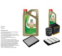 DENCKERMANN Controllo set 6L CASTROL EDGE 5W-30 C3 per Chevrolet Nubira