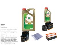 DENCKERMANN Controllo set 6L CASTROL EDGE 5W-30 C3 per Dacia Duster