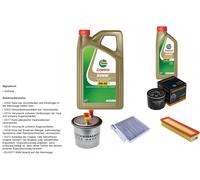 DENCKERMANN Controllo Set 6L CASTROL EDGE 5W-30 C3 Per Dacia Logan MCV 1.5
