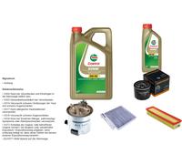 DENCKERMANN Controllo set 6L CASTROL EDGE 5W-30 C3 per Dacia Logan MCV 1.5