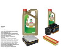 DENCKERMANN Controllo set 6L CASTROL EDGE 5W-30 C3 per Dacia Logan MCV 1.5