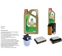 Denckermann Controllo Set 6L castrol edge 5W-30 C3 per di Nissan Qashqai