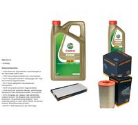 DENCKERMANN Controllo Set 6L CASTROL EDGE 5W-30 C3 Per Fiat Ducato Bus 2.0