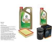 DENCKERMANN Controllo Set 6L CASTROL EDGE 5W-30 C3 Per Ford Escort V
