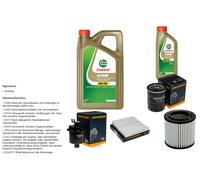 Denckermann Controllo Set 6L castrol edge 5W-30 C3 per Honda Cr-V II 2.0