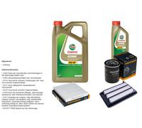 DENCKERMANN Controllo Set 6L CASTROL EDGE 5W-30 C3 Per Honda HR-V 1.5i-VTEC
