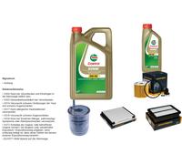 Denckermann Controllo Set 6L castrol edge 5W-30 C3 per Hyundai i30 Familiare 1.6