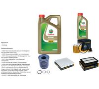 Denckermann Controllo Set 6L castrol edge 5W-30 C3 per Hyundai Kona 1.6 Crdi