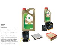 Denckermann Controllo Set 6L castrol edge 5W-30 C3 per Kia Carens III.