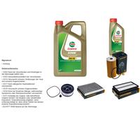 DENCKERMANN Controllo Set 6L CASTROL EDGE 5W-30 C3 Per KIA Sorento III 2.2