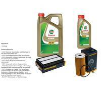 DENCKERMANN Controllo Set 6L CASTROL EDGE 5W-30 C3 Per KIA Sorento III 2.2