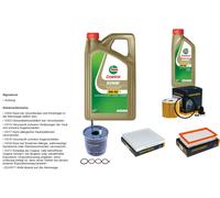 Denckermann Controllo Set 6L castrol edge 5W-30 C3 per Kia Stonic 1.6 Crdi