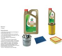 Denckermann Controllo Set 6L castrol edge 5W-30 C3 per LED VW Passat Variant