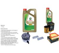 DENCKERMANN Controllo set 6L CASTROL EDGE 5W-30 C3 per Mazda 2 1.6 MZ-CD