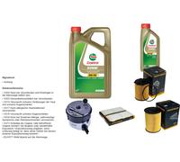 DENCKERMANN Controllo Set 6L CASTROL EDGE 5W-30 C3 Per Mazda 3 1.6 MZR-CD