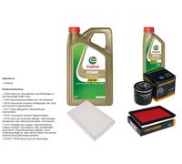 DENCKERMANN Controllo Set 6L CASTROL EDGE 5W-30 C3 Per Nissan Juke 1.6