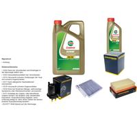 DENCKERMANN Controllo Set 6L CASTROL EDGE 5W-30 C3 Per Nissan Micra III 1.5