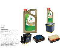 DENCKERMANN Controllo set 6L CASTROL EDGE 5W-30 C3 per Nissan Micra III 1.5