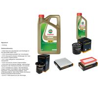 DENCKERMANN Controllo Set 6L CASTROL EDGE 5W-30 C3 Per Nissan Micra V 1.5